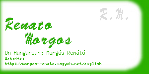 renato morgos business card